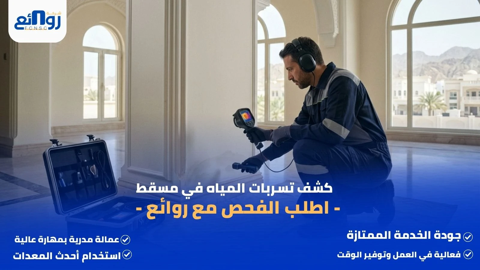 كشف تسربات المياه في مسقط