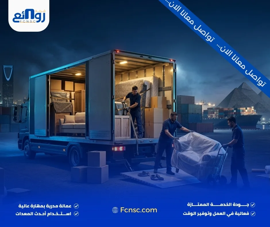 خدمات شحن العفش من الرياض إلى مصر