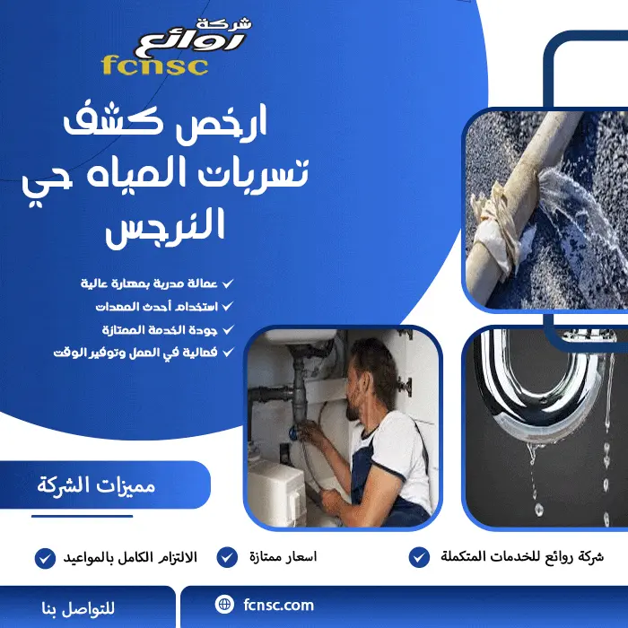 ارخص كشف تسربات المياه حي النرجس