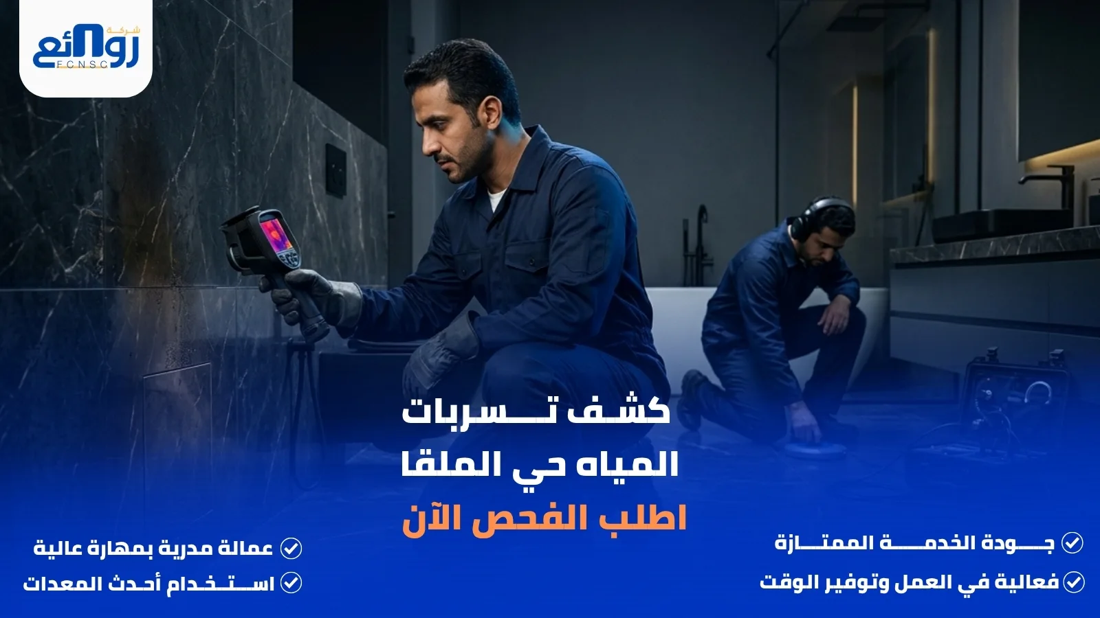 كشف تسربات المياه حي الملقا | اطلب الفحص الآن
