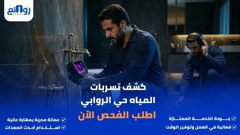 كشف تسربات المياه حي الروابي | اطلب الفحص الآن