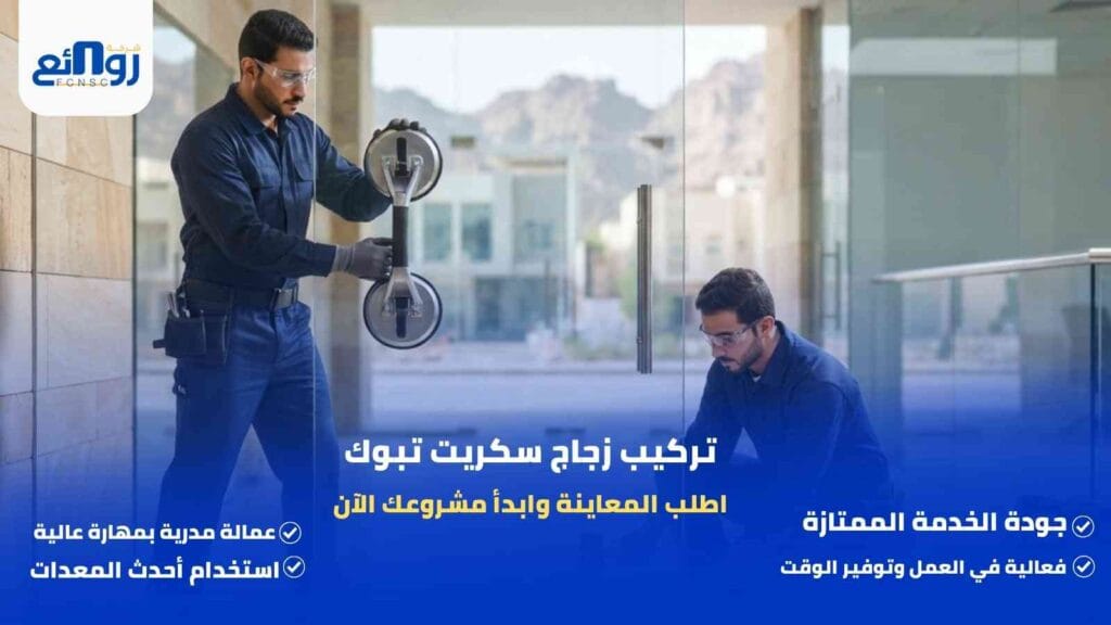 تركيب زجاج سكريت تبوك | اطلب المعاينة وابدأ مشروعك الآن
