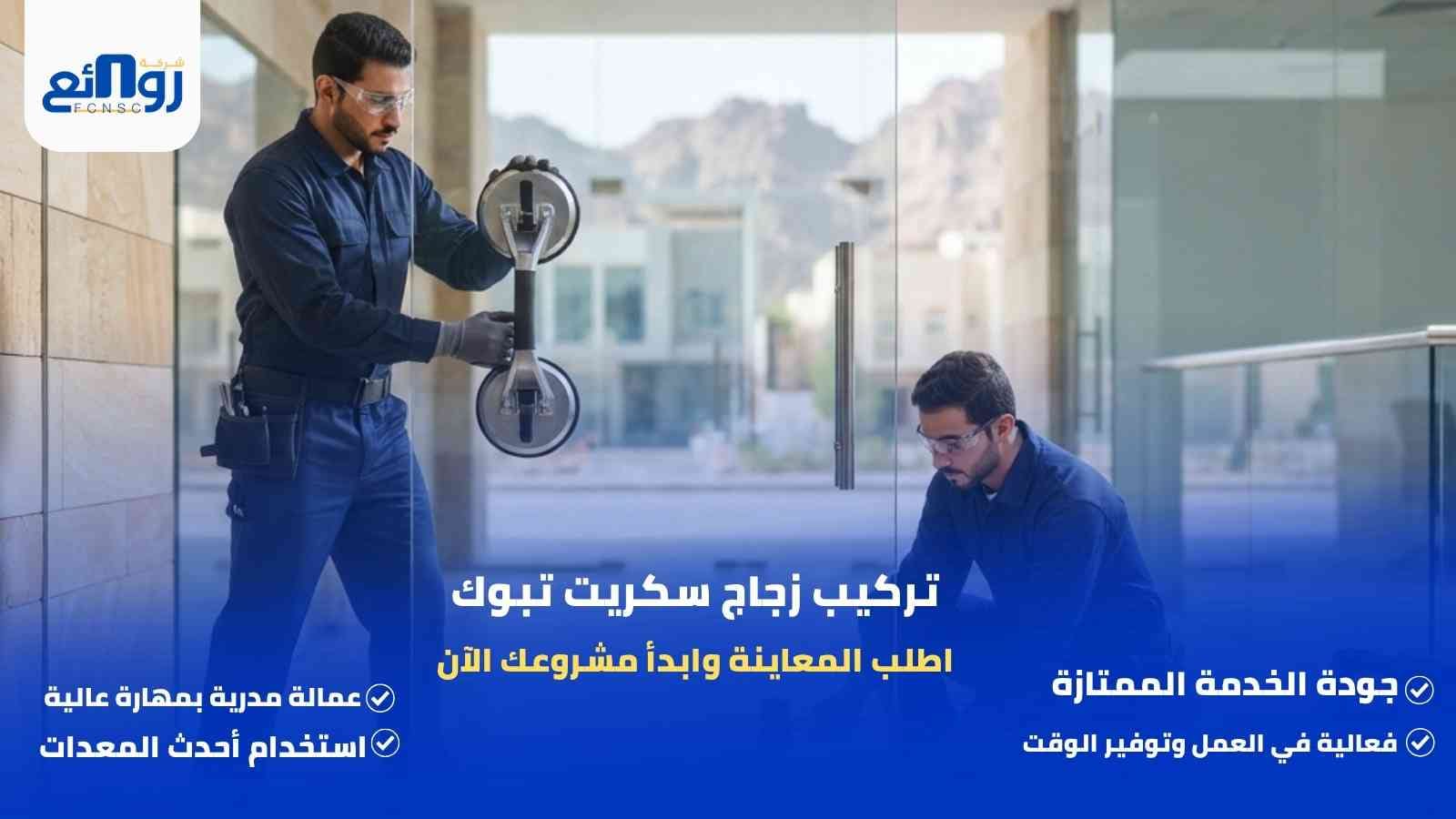 تركيب زجاج سكريت تبوك
